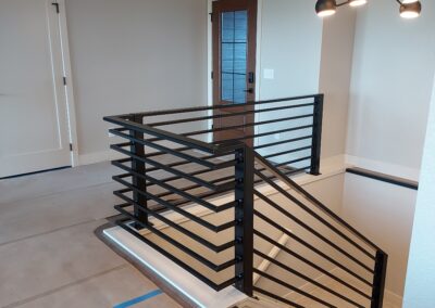 Interior powder coated staircase railing